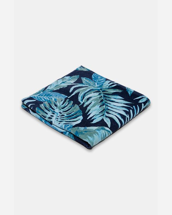 Top Ten Cannon 85*165 Tropical Leaf Beach Towel Blue/Multicolor