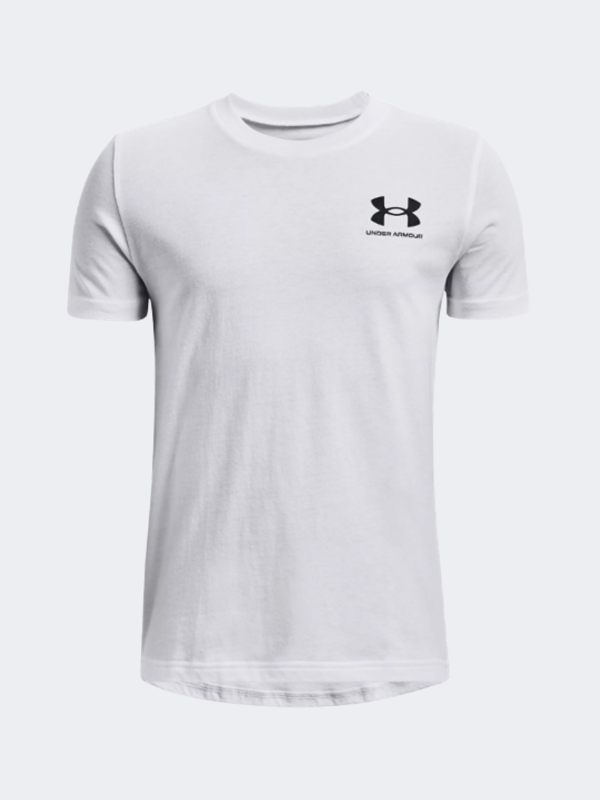 Under Armour Sportstyle Left Chest Men Training T-Shirt White / Black