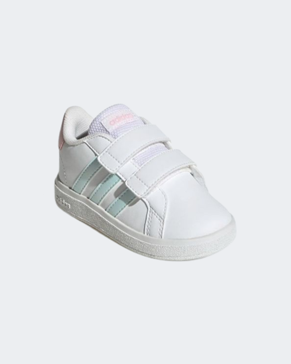 Adidas Grand Court Infant-Girls Sportswear Shoes White/Turquoise Gx7160