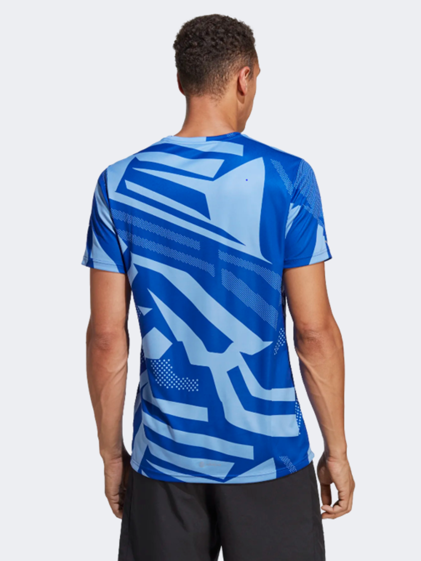 Adidas Own The Run Seasonal Men Running T-Shirt Lucid Blue