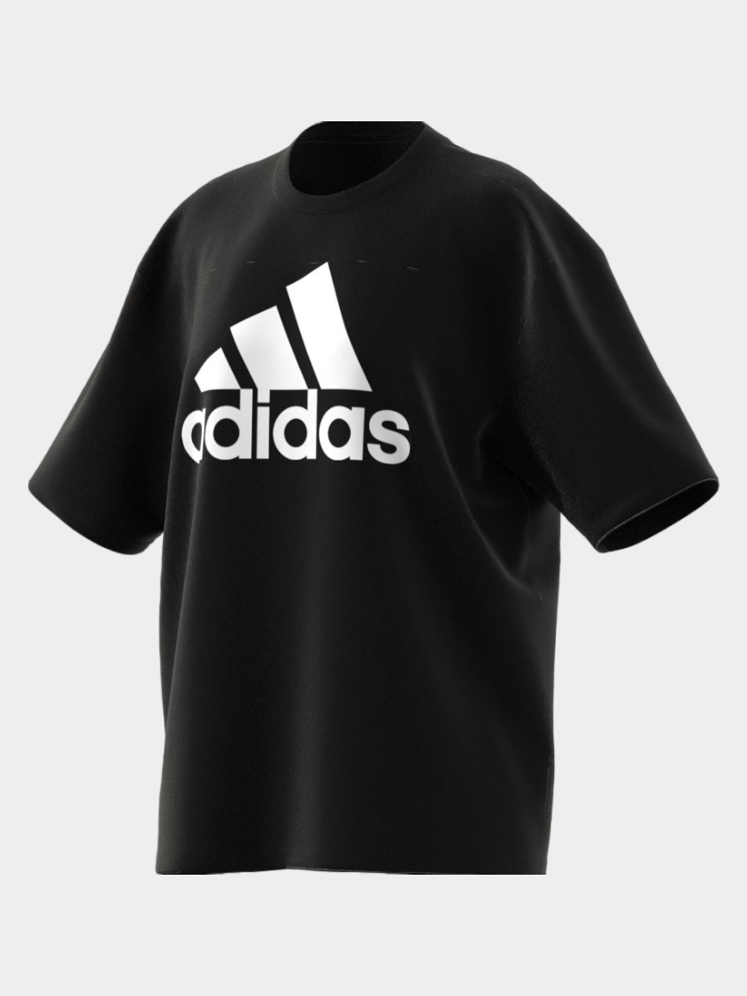 Adidas Essential Big Logo Women Sportswear T-Shirt Black/White