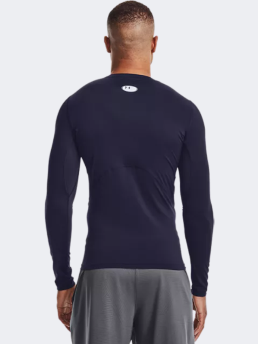 Under Armour Heatgear Men Training Long Sleeve Midnight Navy/White