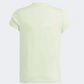 Adidas Large Badge Of Sport Logo Girls Sportswear T-Shirt Green Spark/White