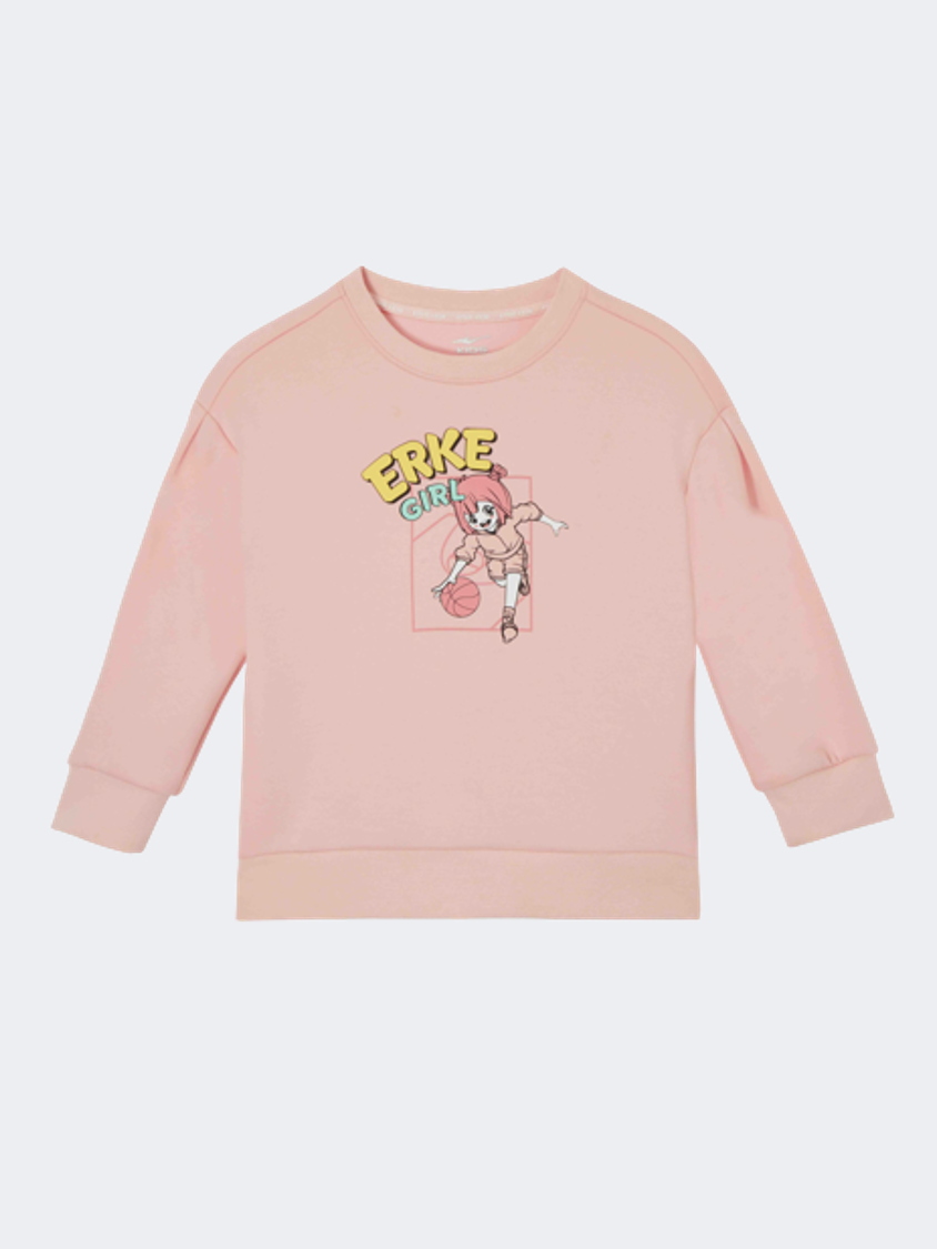 Erke Pullover Little-Girls Lifestyle Sweatshirt Pink
