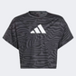 Adidas Aeroready Print Kids-Girls Training T-Shirt Carbon
