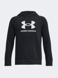 هودي تدريبي للأولاد Under Armour Rival Fleece أسود/أبيض