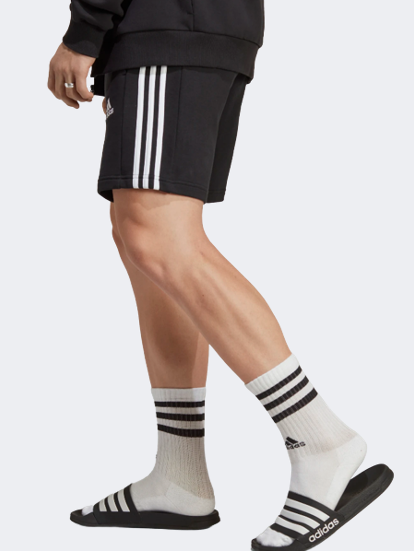 Adidas Essentials French Terry 3-Stripes Men Sportswear Short Black/White