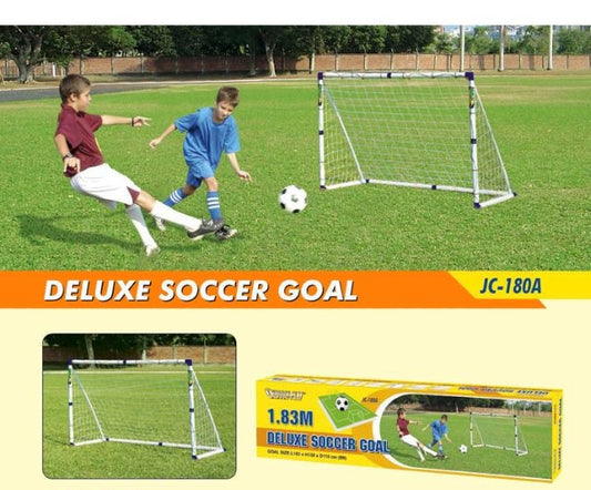 Outdoor Play Deluxe Soccer Goal Unisex Outdoor White  Jc-180A