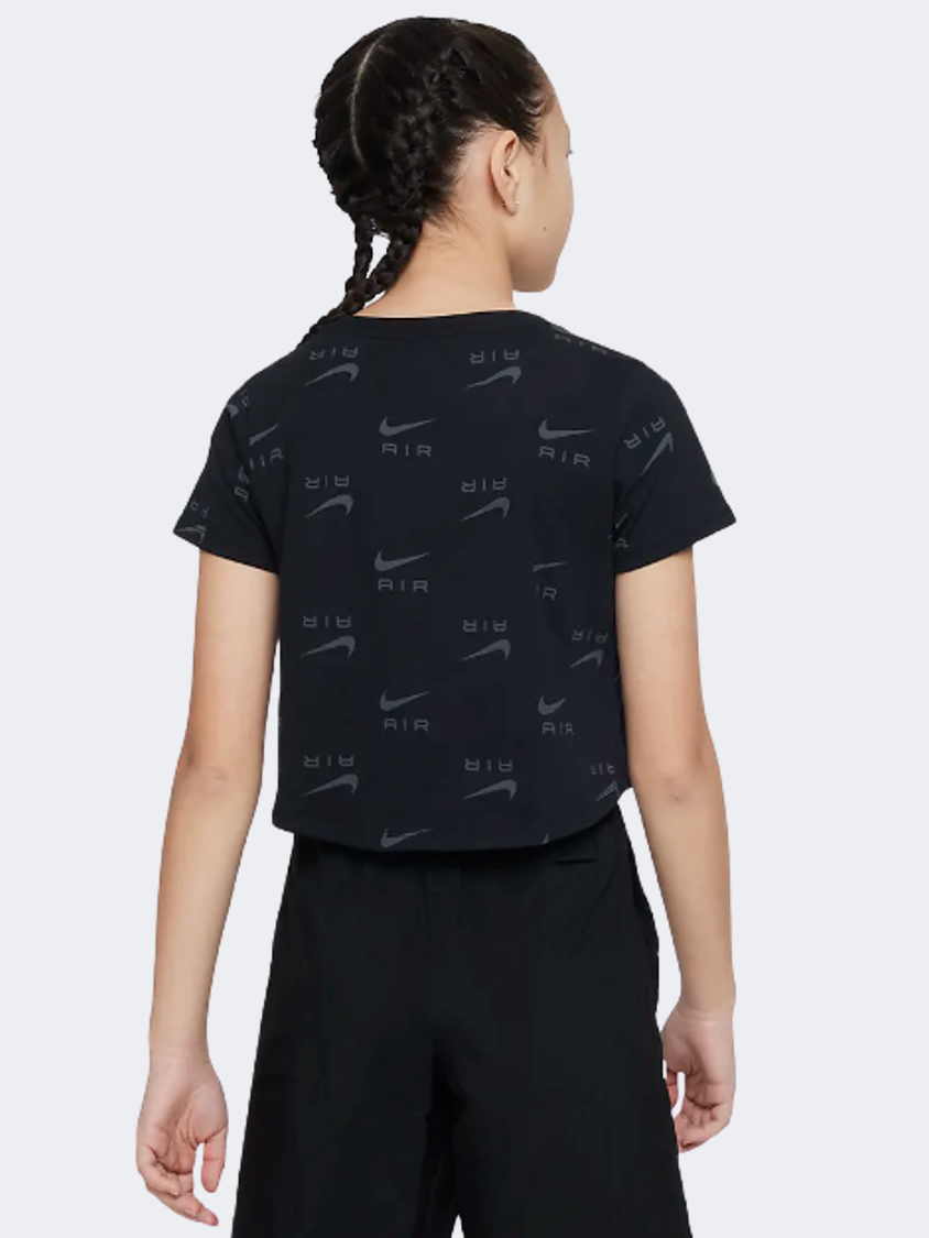 Nike Air Crop Girls Lifestyle T-Shirt Black