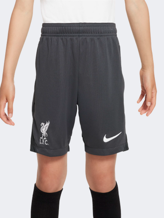 Nike Liverpool Fc Academy Boys Football Short Anthracite White