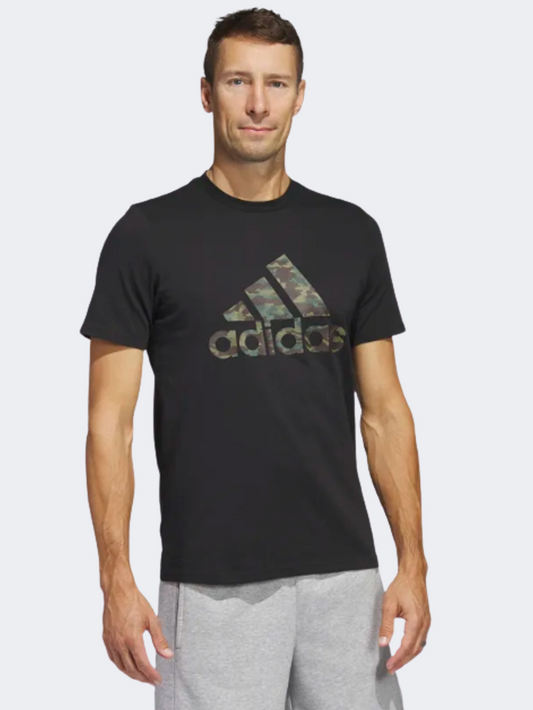 Adidas Camo Men Sportswear T-Shirt Black