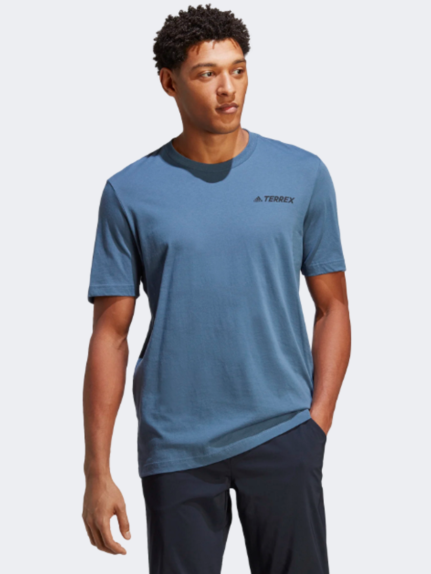 Adidas Terrex Mountain Men Outdoor T-Shirt Blue