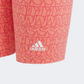 Adidas Brand Love Print Biker Women Sportswear Short Coral