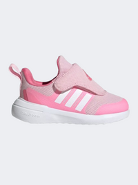 حذاء رياضي بناتي رضع Adidas Fortarun 2.0 وردي/أبيض