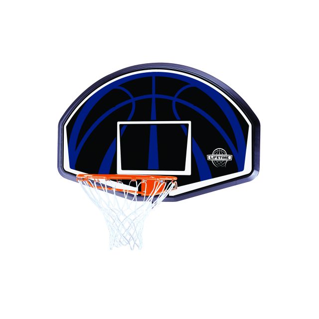 Life Time 4 Inch Fan Shape Bike Backboard And Rim Com Basketball Blue/Black