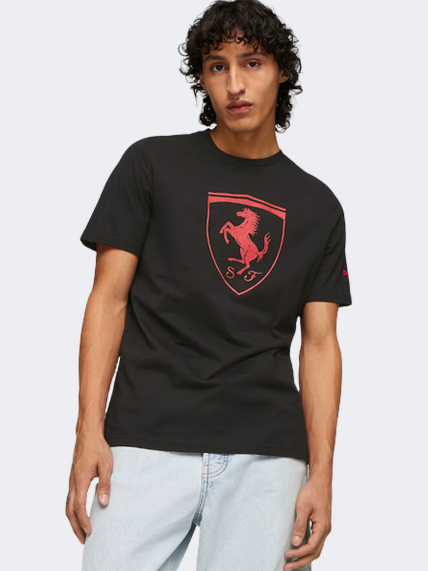 Puma Ferrari Race Tonal Big Shield Men Lifestyle T-Shirt Black