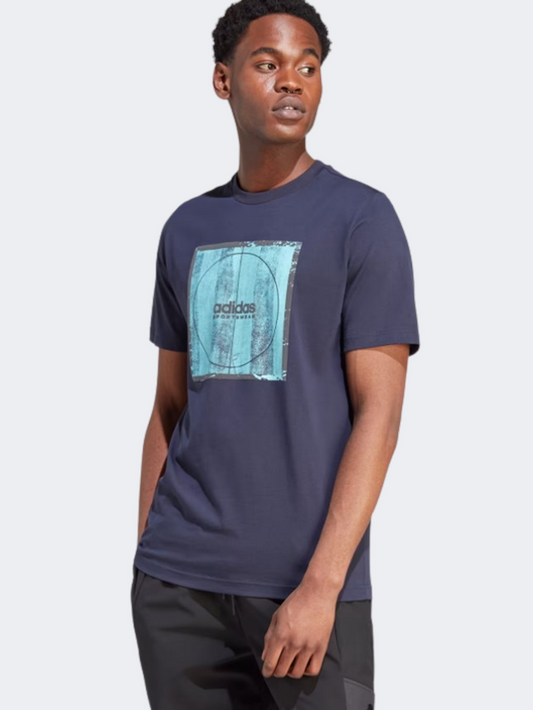 Adidas Tiro Box Graphic Men Sportswear T-Shirt Legend Ink