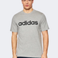 Adidas Essentials Embroidered Linear Logo Men Lifestyle T-Shirt Grey/Black