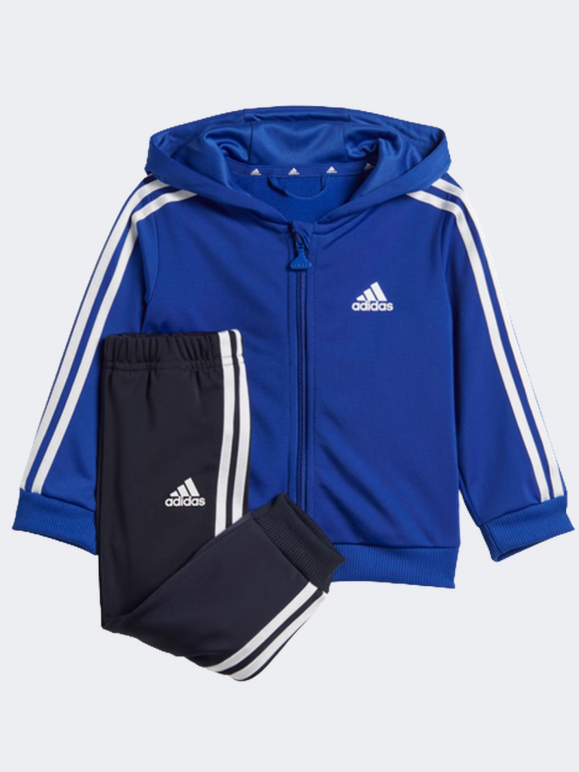 Adidas 3S Shiny Baby-Boys Sportswear Set Lucid Blue/White