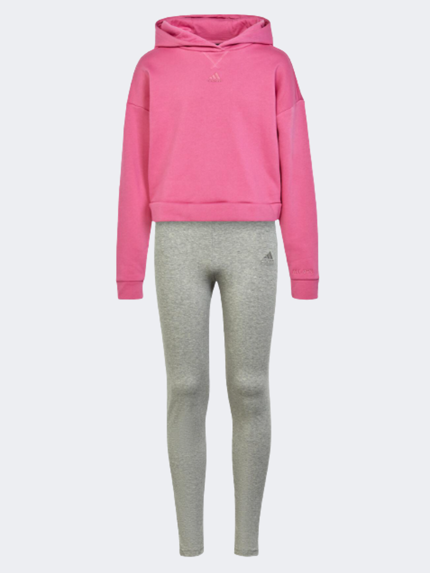 Adidas Hood Girls Sportswear Suit  Pink