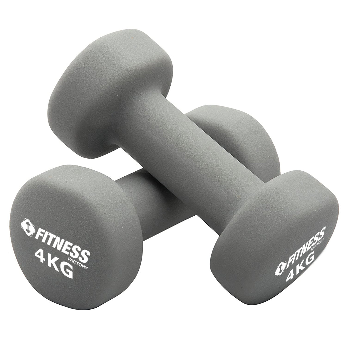 1 Piece IRM-Fitness Factory Neoprene Dumbbell 4Kg Fitness Weight Grey