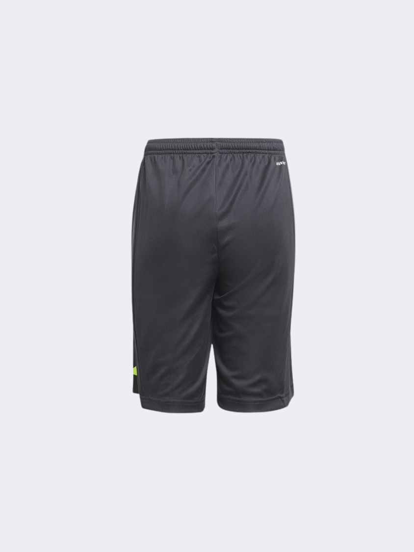 Adidas Essential Logo Kids-Unisex Sportswear Short Carbon/Lemon