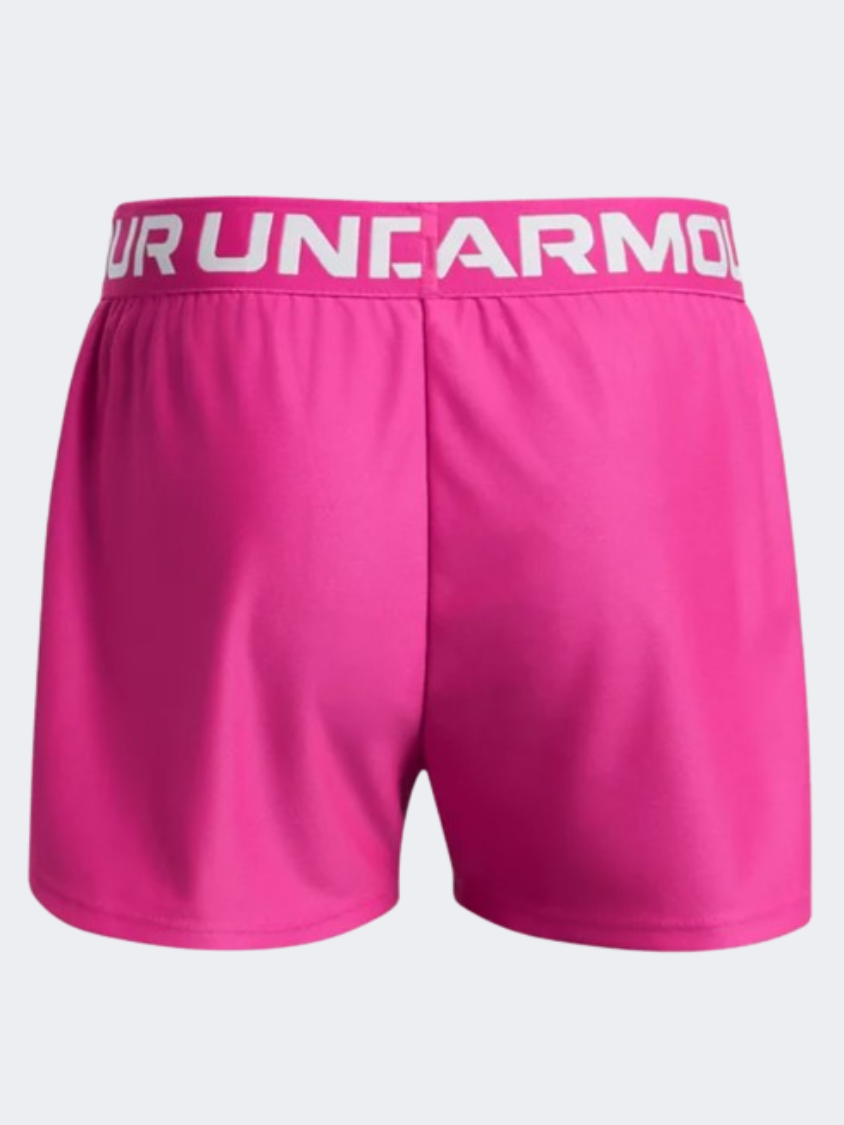 Under Armour Play Up Solid Girls Training Short Rebel Pink/White