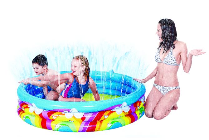 Ji-Long Ng Beach 17048 Rainbow Spray Pool 150Cm*30Cm(59"*12") Pool