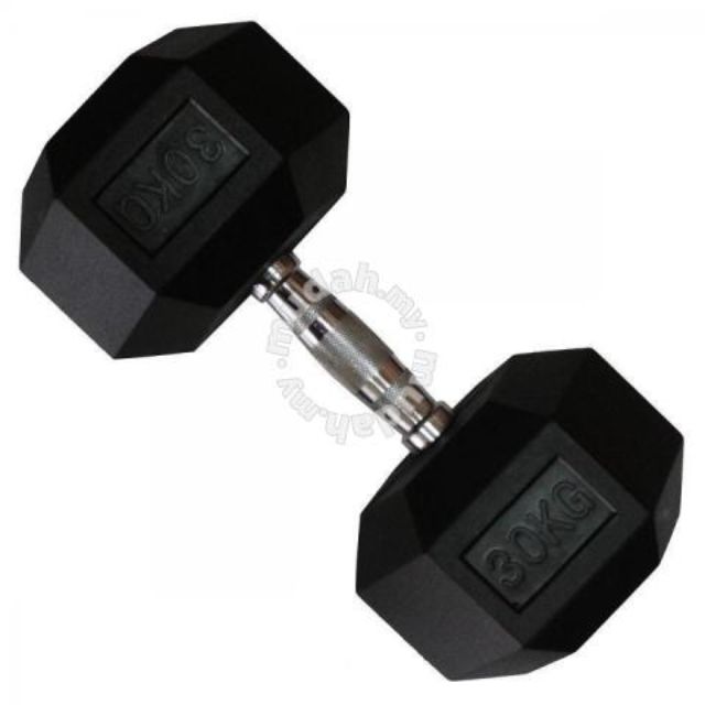 Irm-Fitness Factory Rubber Hex Dumbbell 30 Kg Ng Fitness Weight Black