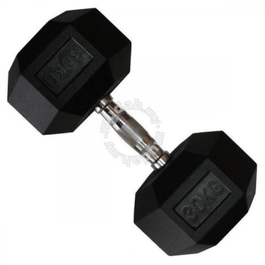 Irm-Fitness Factory Rubber Hex Dumbbell 30 Kg Ng Fitness Weight Black