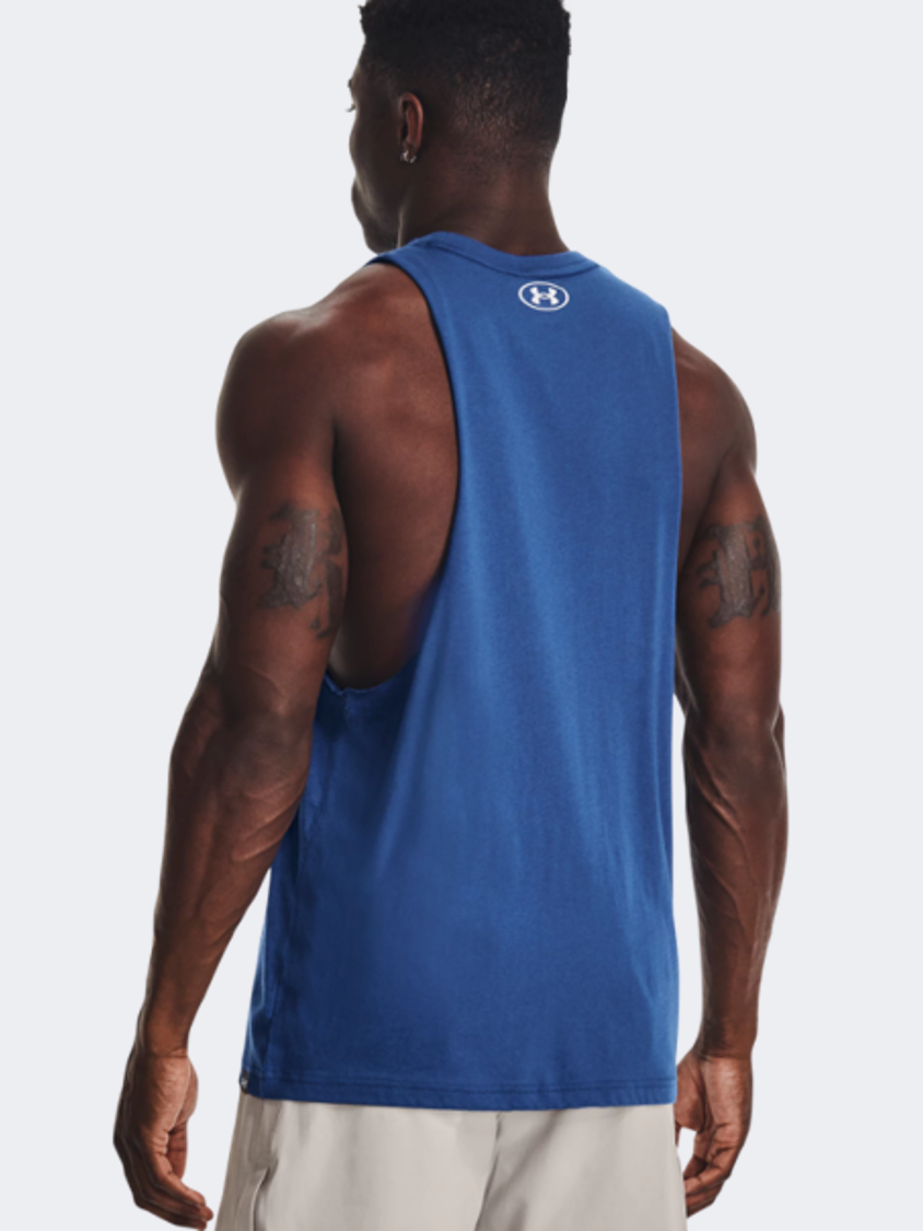 Under Armour Project Rock Iron Muscle Men Training Tank Blue/Grey