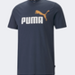 Puma Essentials+ 2 Color Logo Men Lifestyle T-Shirt Dark Night