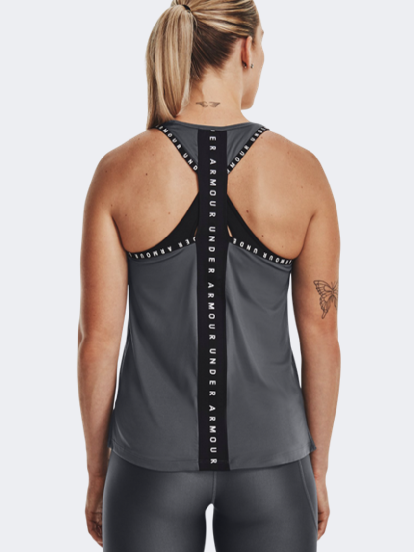 Under Armour Knockout Women Training Tank Pitch Grey