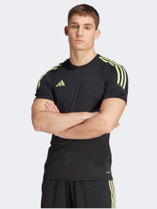 Adidas Tiro 23 Men Football T-Shirt Black/Pulse Lime