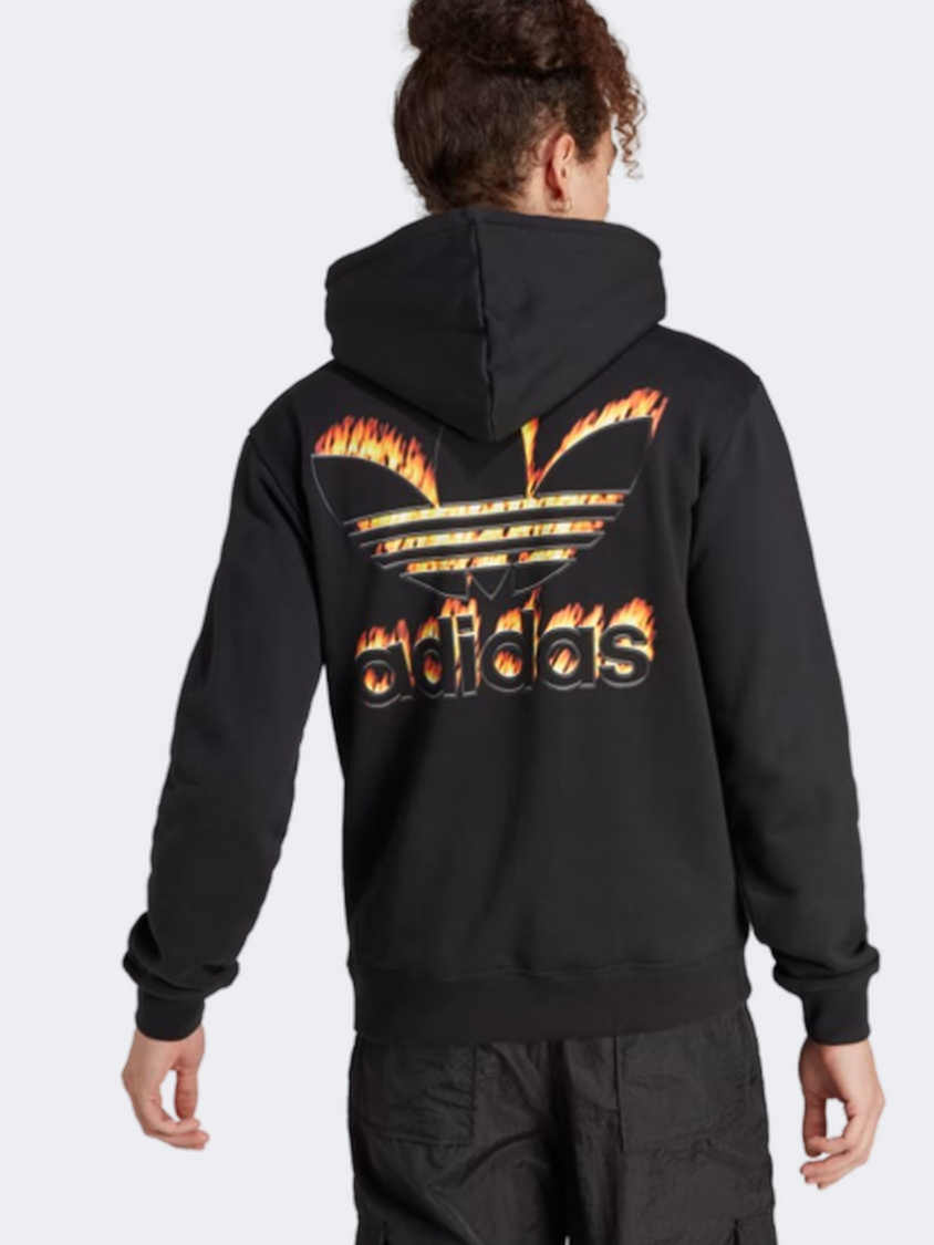 Adidas Graphics Fire Trefoil Men Original Hoody Black