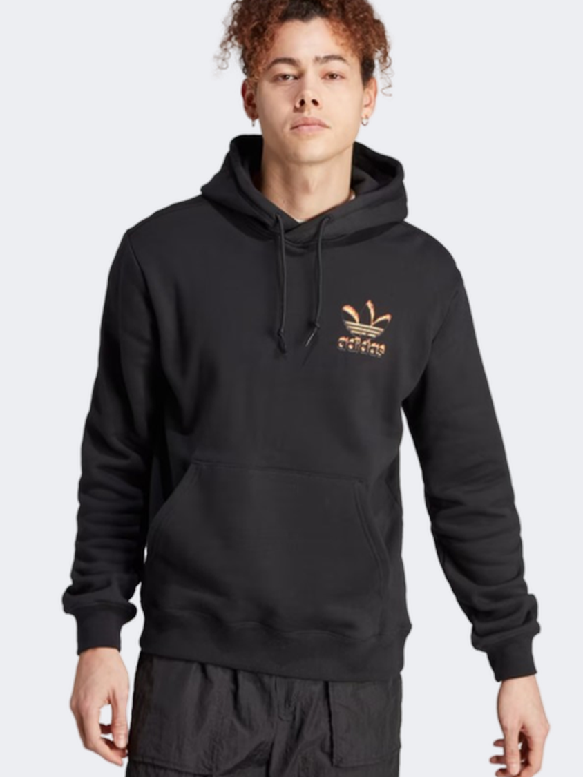 Adidas Graphics Fire Trefoil Men Original Hoody Black