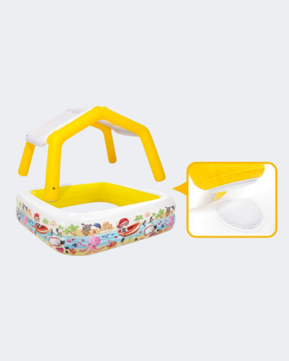 Intex Sun Shade 157*157*122Cm Beach Pool Yellow/White 57470