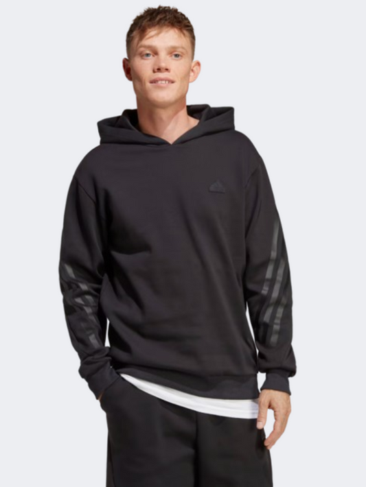 Adidas Future Icons 3 Stripes Men Sportswear Hoody Black/Black