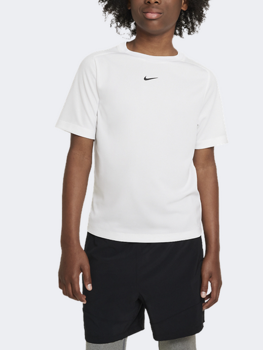 Nike Dri Fit Multi Plus Boys Training T-Shirt White/Black