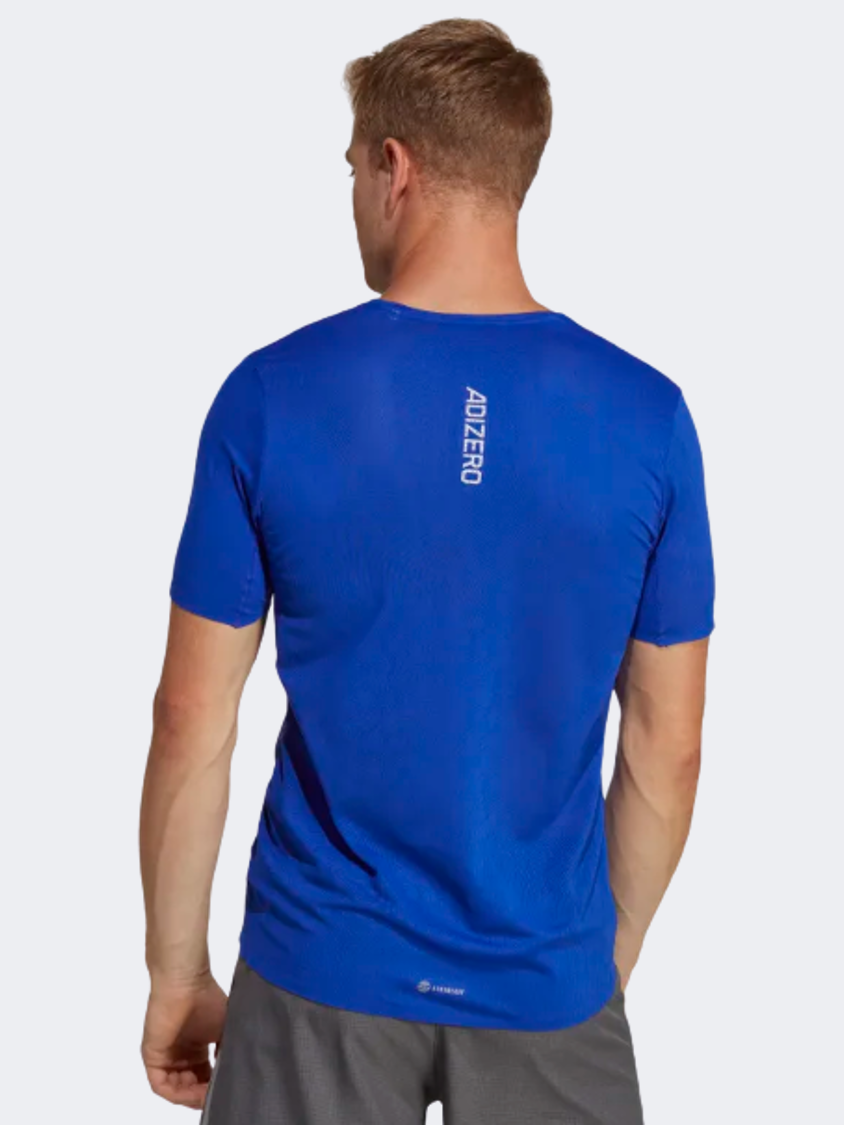 Adidas Adizero Men Running T-Shirt Lucid Blue