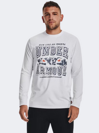 تيشيرت جري بأكمام طويلة رجالي Under Armour Run Like A أبيض/رمادي