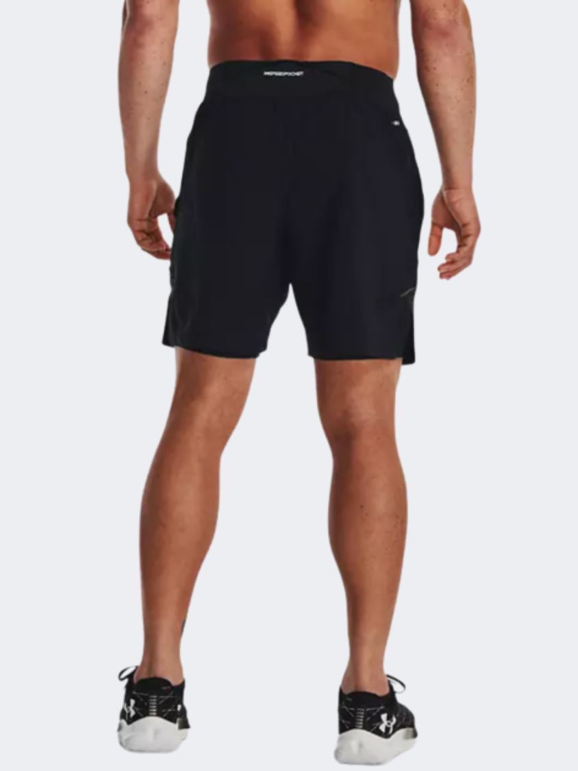 Under Armour Iso-Chill Run Womens 2-in-1 Shorts in Black-Reflective