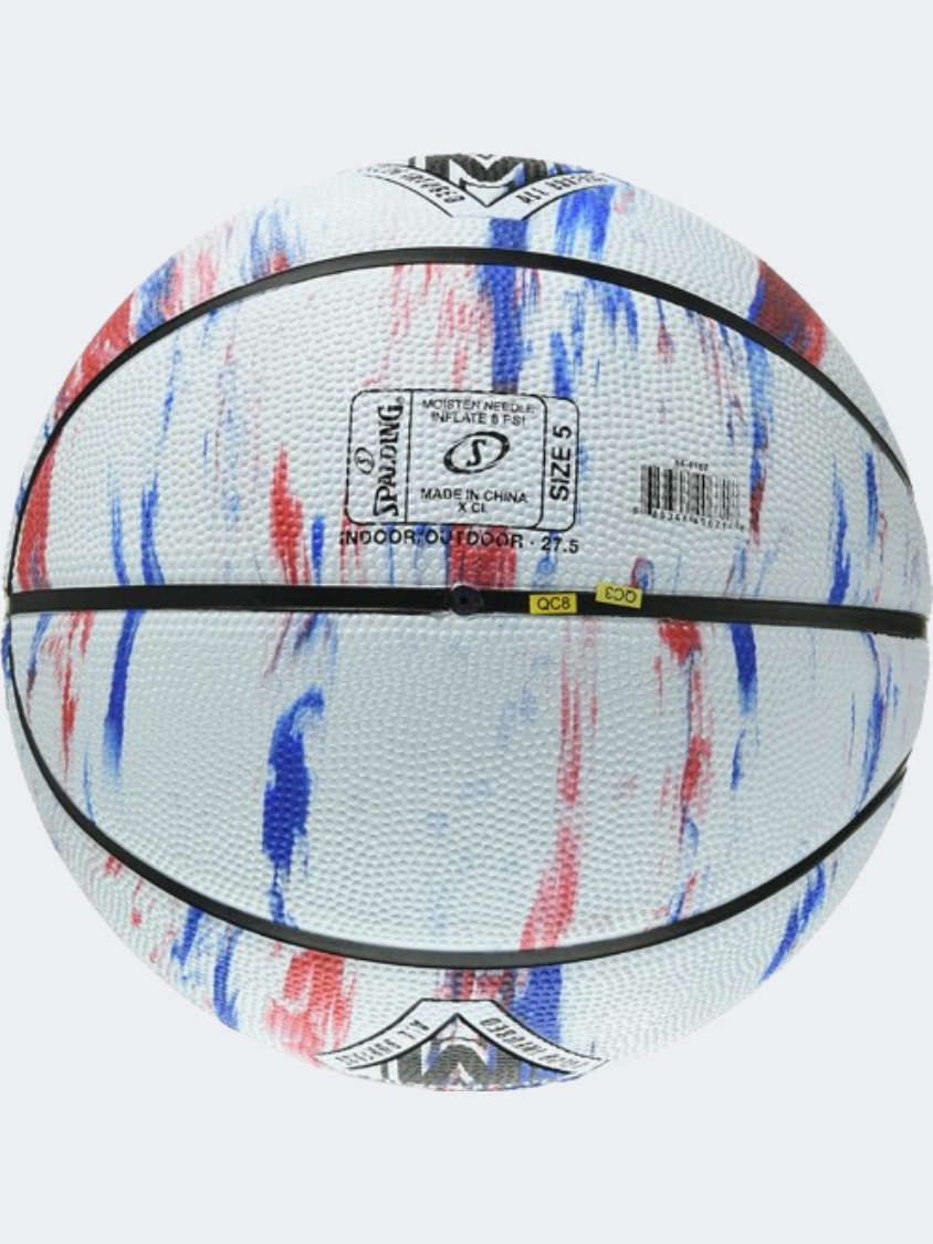 Spalding Marble Series Basketball Ball White/Blue/Red