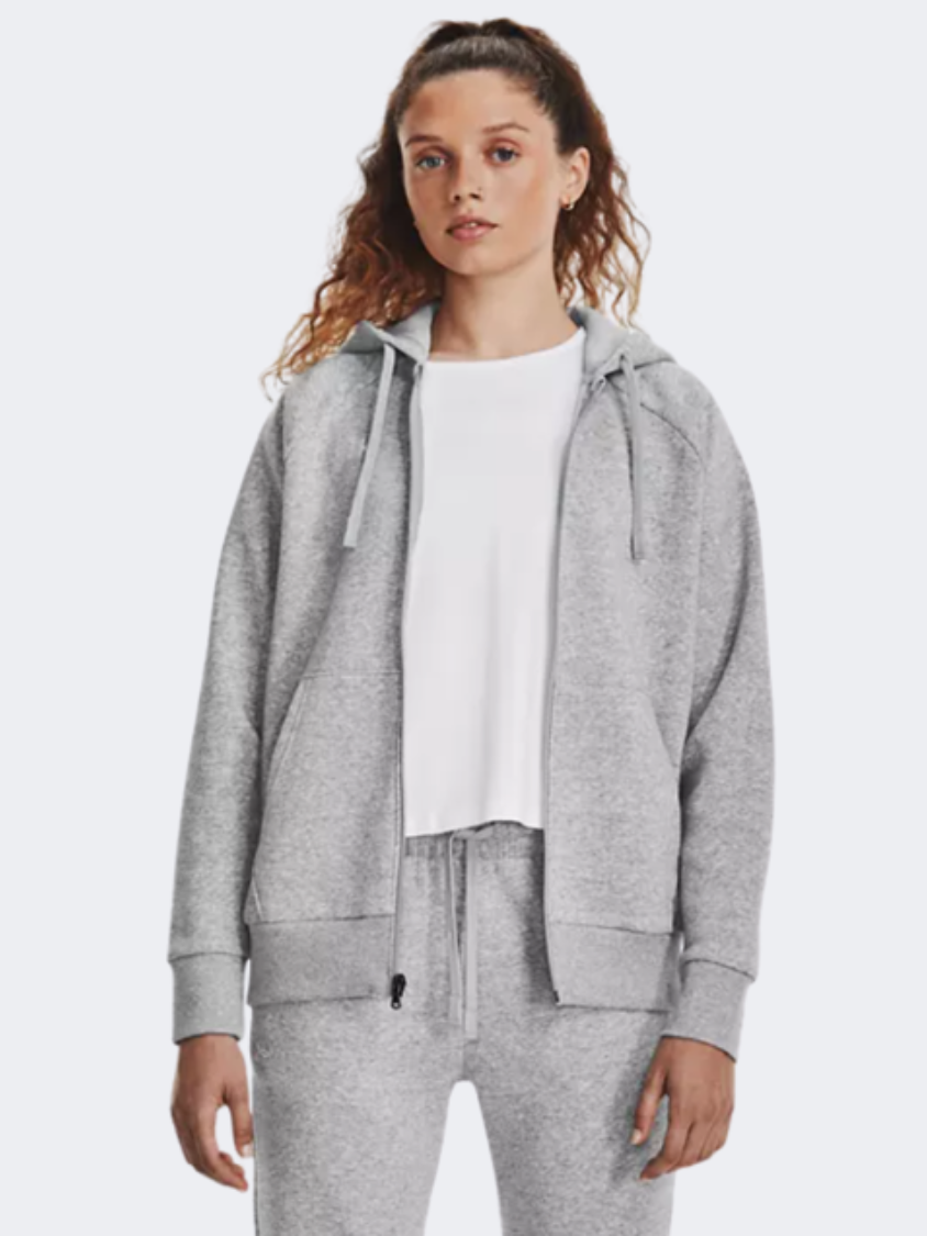 1379497-012 Ua Rival Fleece Fz Hoodie Grey