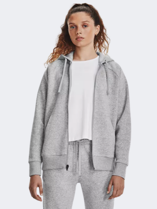 1379497-012 Ua Rival Fleece Fz Hoodie Grey