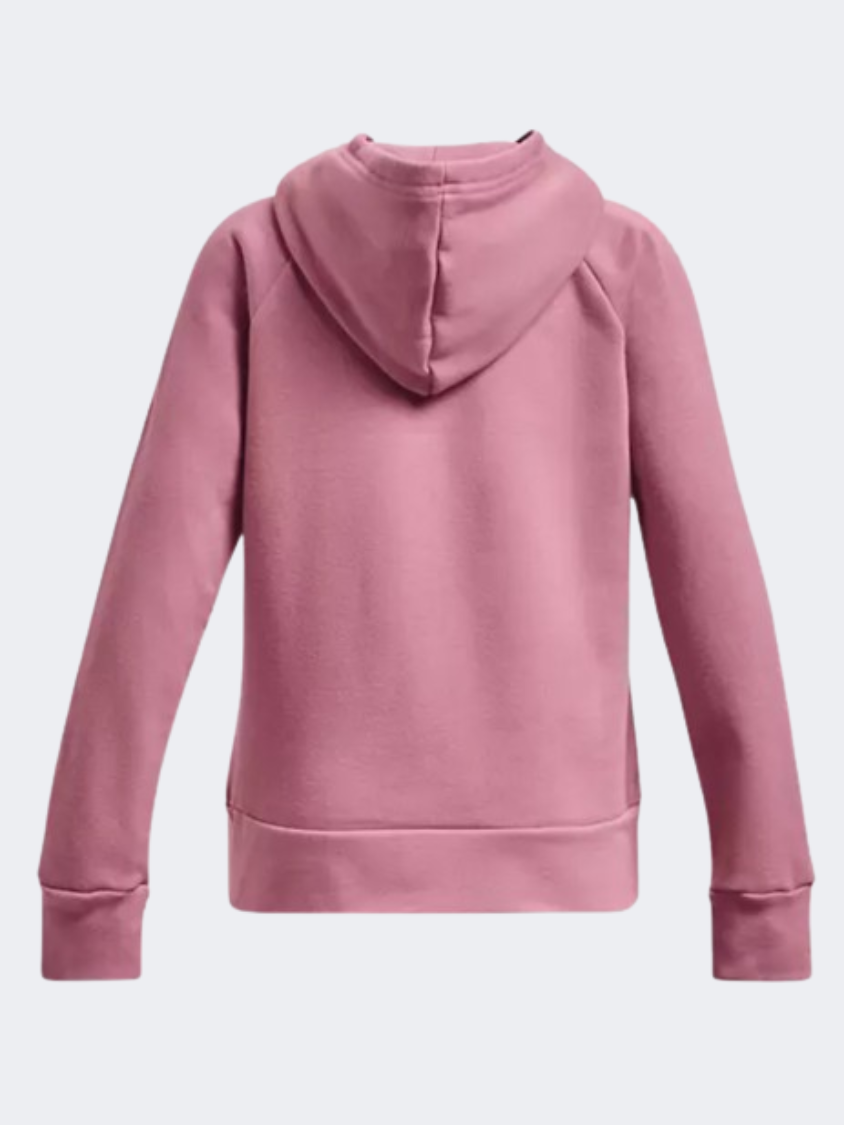 Under Armour Rival Fleece Girls Training Hoody Pink Elixir/White