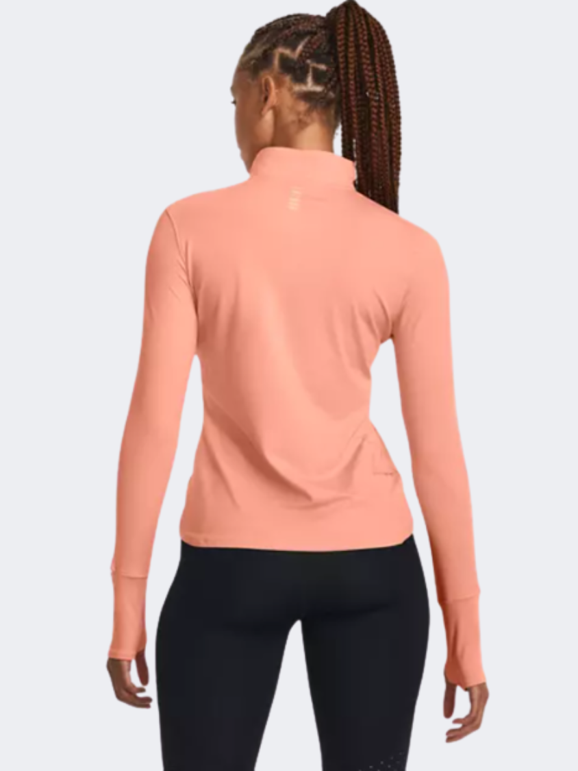 Under Armour Qualifier Run Women Running Long Sleeve Peach/Reflective