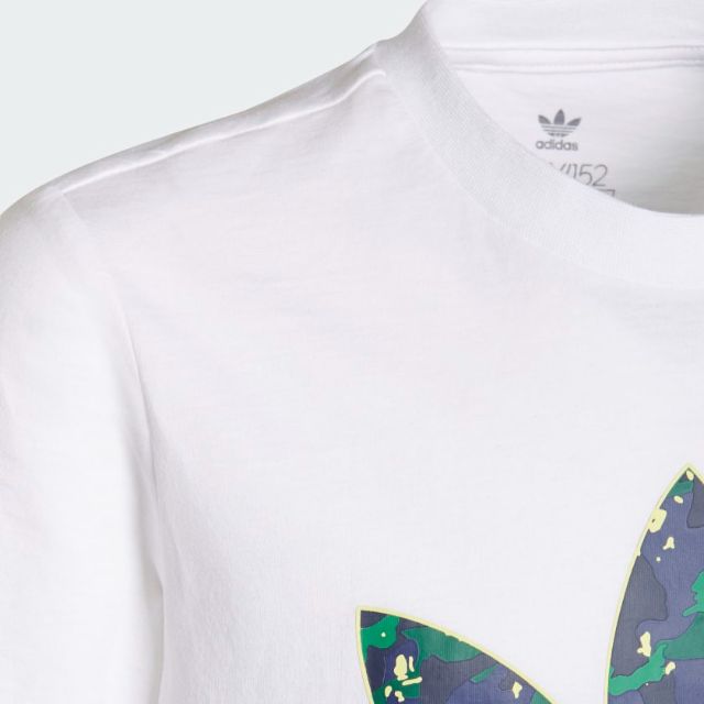 Adidas Allover Print Camo Kids Original T-Shirt White