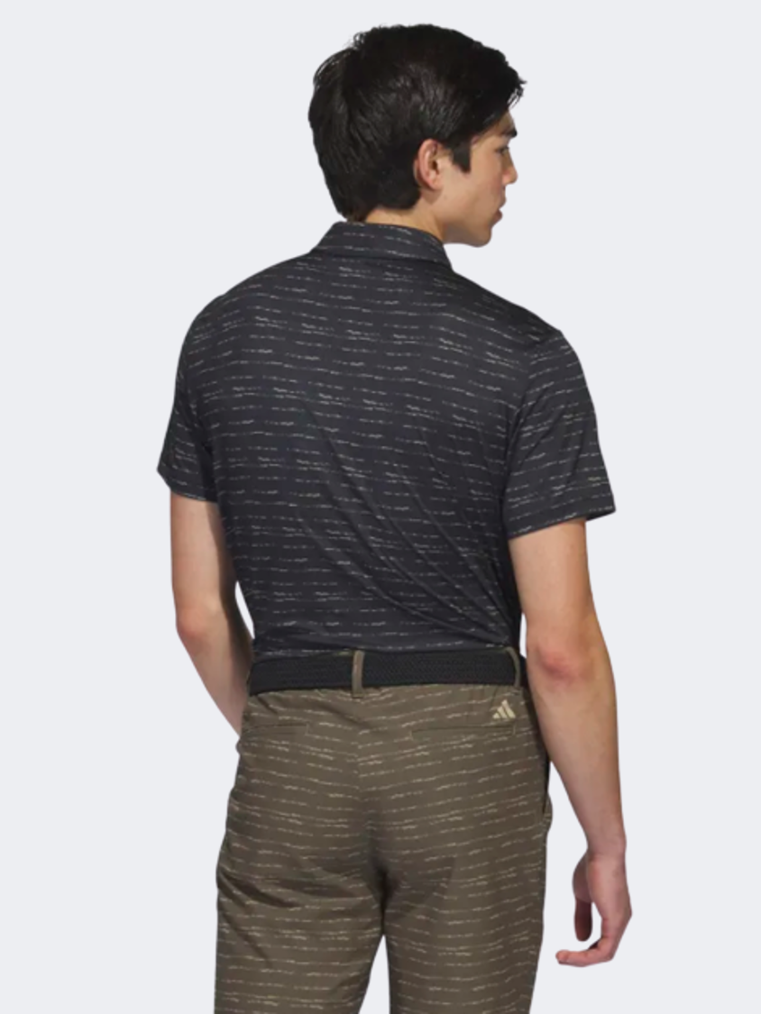 Ic1347-Stripe Zip Polo Black/Hemp
