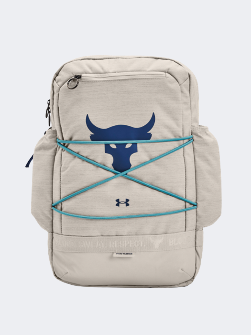 Under Armour Project Rock Brahma Backpack Unisex Training Bag Grey/Blue